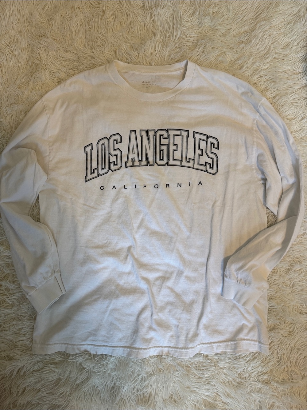 Brandy Melville Los Angeles Long Sleeve Graphic Tee - White